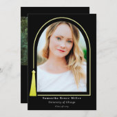 Tassel Arch Modern Minimal 2 Foto Afstuderen Kaart (Voorkant / Achterkant)