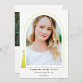 Tassel Arch Modern Minimal 2 Foto Afstuderen Kaart (Voorkant / Achterkant)