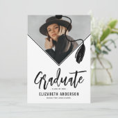 Tassel Cap Foto Graduatie Aankondiging (Staand voorkant)