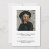 Tassel Cap Foto Graduatie Aankondiging (Achterkant)