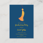 Tassel Foto 2025 Graduation Party Mini Uitnodiging Informatiekaartje (Voorkant)