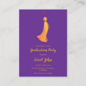 Tassel Foto 2025 Graduation Party Mini Uitnodiging Informatiekaartje (Voorkant)