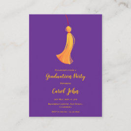 Tassel Foto 2025 Graduation Party Mini Uitnodiging Informatiekaartje