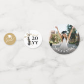 Tassel Gold Bow Graduation Party Custom Grad Photo Confetti (Voorkanten)