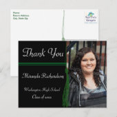 Tassel Green & Black Afstudeerfeest aankondiging (Voorkant / Achterkant)