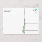 Tassel Green & Black Afstudeerfeest aankondiging (Achterkant)