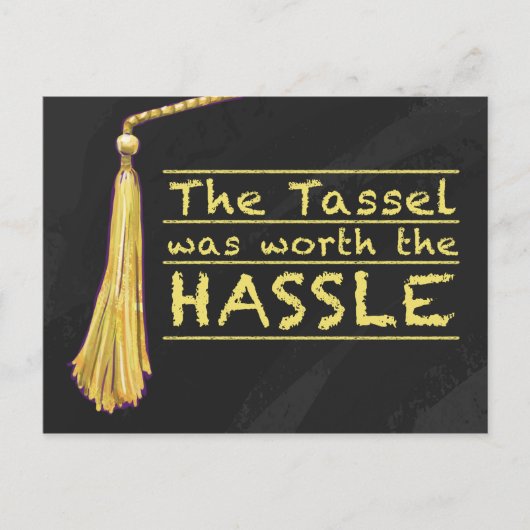 Tassel Hassle Gold Briefkaart (Voorkant)