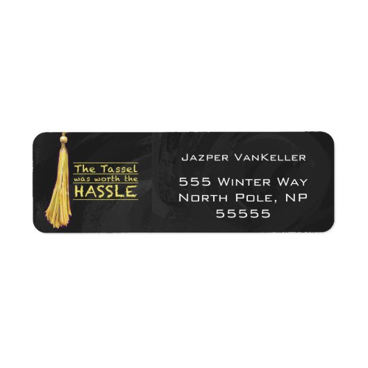 Tassel Hassle Gold Etiket (Voorkant)