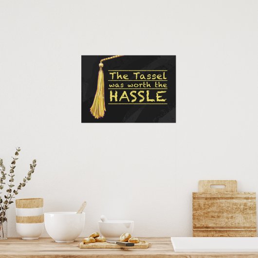Tassel Hassle Gold Poster (Keuken)