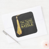 Tassel Hassle Gold Vierkante Sticker (Envelop)