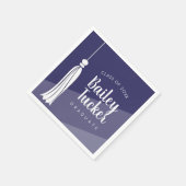 Tassel op Navy Blue Ombre Graduation Party servett Servet (Hoek)