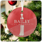 Tassel op Red Ombre Afstuderen Afstuderen Keepomwi Glas Ornament