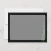 Tassel Photo Graduation Party Green en Black Kaart (Achterkant)