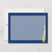 Tassel Photo Graduation Party Yellow and Blue Kaart (Achterkant)