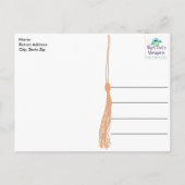 Tassel Sinaasappel & Zwart Afstudeerfeest Briefkaart (Achterkant)
