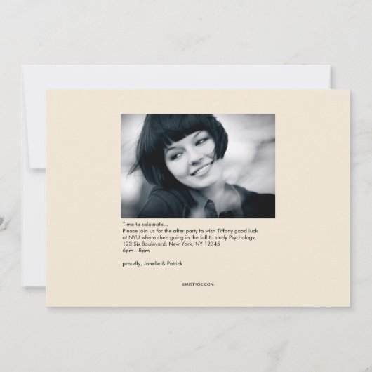 Tassel ter waarde van het Afstuderen Hassle Kaart (Achterkant)