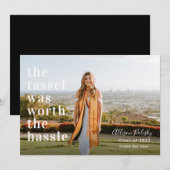 Tassel was de hele Afstuderen van Hassle Foto 2022 Aankondiging (Voorkant / Achterkant)