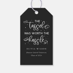 Tassel was de moeite waard de gedoe typografie Swa Cadeaulabel