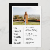 Tassel was de moeite waard het Afstuderen klasse 2 Kaart (Voorkant / Achterkant)