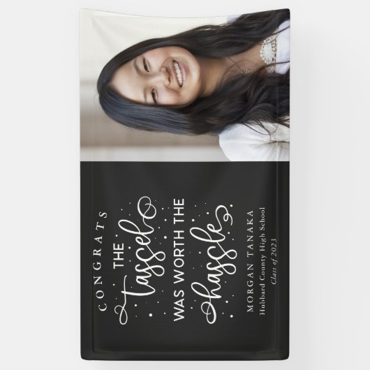 Tassel was de moeite waard het gedoe Afstuderen Fo Spandoek (Verticaal)