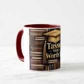 Tassel was het boeken Afstuderen waard Mok (Voorkant links)