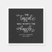 Tassel was het gedoe afstudeerfeest waard servet (Voorkant)