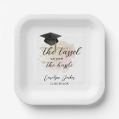 Tassel was het gedoe Afstuderen waard Papieren Bordje (Voorkant)