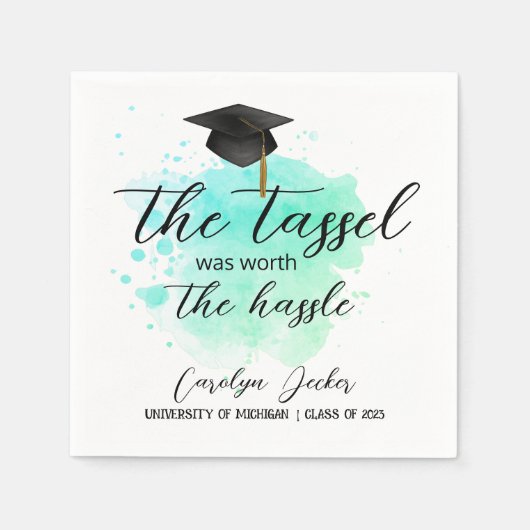 Tassel was het gedoe Afstuderen waard Servet (Voorkant)