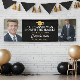 Tassel was het gedoe waard - 2 Afstuderen foto's Spandoek