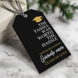 Tassel was het gedoe waard - Modern Afstuderen Cadeaulabel