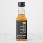 Tassel was het gedoe waard - Modern Afstuderen Likeurfles Etiket (Voorkant)