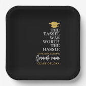 Tassel was het gedoe waard - Modern Afstuderen Papieren Bordje (Voorkant)
