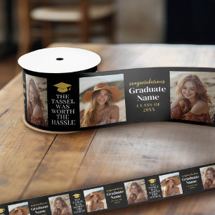 Tassel was moeite waard Modern Afstuderen 2 foto Satijnen Lint