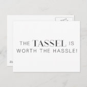 TASSEL WORTH HASSLE AFSTUDEERDER AFSTUDEREN EXPRES AANKONDIGINGSKAART (Voorkant / Achterkant)