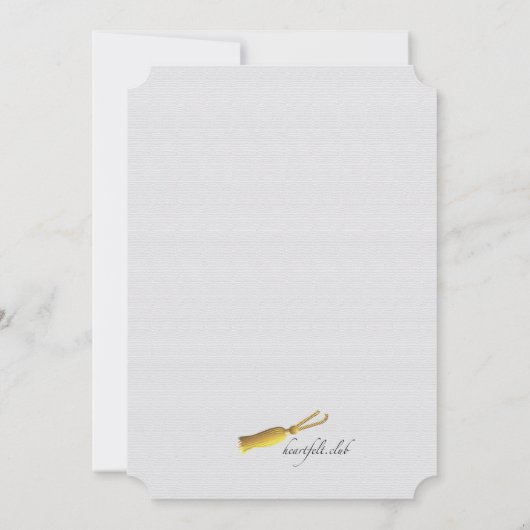 Tassel Worth of the Hassle Afstuderen Invitation Kaart (Achterkant)