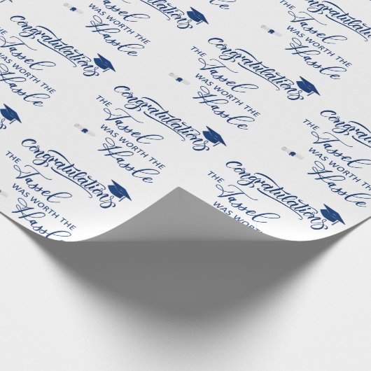 Tassel Worth of the Hassle Afstuderen Wrapping Pap Cadeaupapier (Hoek)