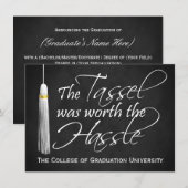 Tassel Worth of the Hassle College Graduation, med Kaart (Voorkant / Achterkant)
