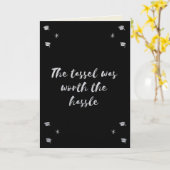 Tassel Worth of the Hassle Glitter Afstuderen Kaart (Gele Bloem)
