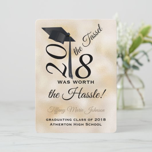 Tassel Worth the Hassle Afstuderen 2018 Kaart (Staand voorkant)