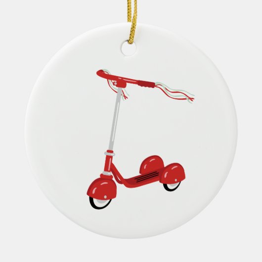 Tasseled Scooter Keramisch Ornament (Voorkant)