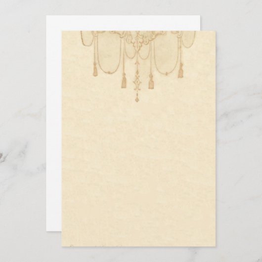 Tassels in goudsmederij notitiekaartje (Voorkant / Achterkant)