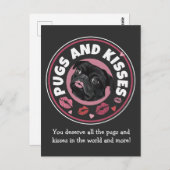 Tassen en kussen | Punny | Pug Lovers Liefde Beric Briefkaart (Voorkant / Achterkant)