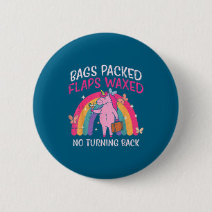 Tassen Gepakte Eenhoorn Grappig Ongepast Vakantie Ronde Button 5,7 Cm