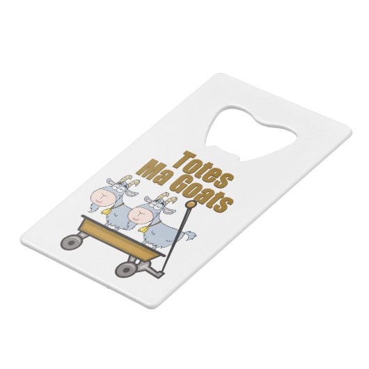 Tassen Ma Goats Creditkaart Flessenopener (Achterkant Gekanteld)