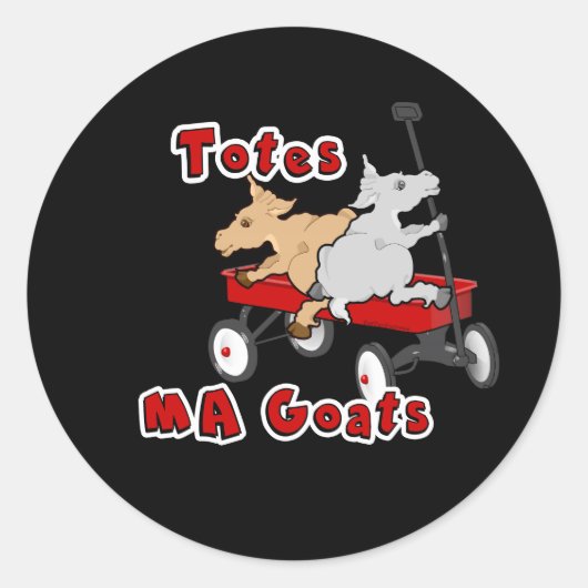 Tassen MaGoats FunnY Goat Meme Ronde Sticker (Voorkant)