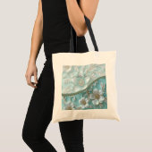 Tassen met bloemen in wit en turquoise (Voorkant (product))