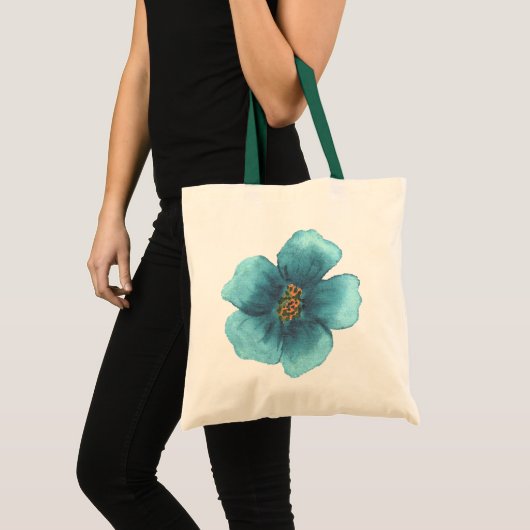 Tassen met eigen merk witte waterverf bloem (Voorkant (product))