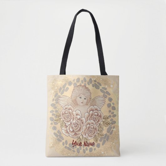 Tassen met engel en vintage rozen (Voorkant)