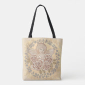 Tassen met engel en vintage rozen (Achterkant)
