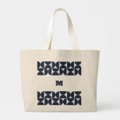 Tassen met geometrisch monogram in mid-century mod (Achterkant)